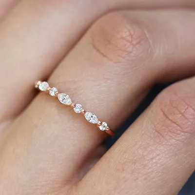 Rose Gold Stackable Set of Gold Bands For Women jewelry windy city