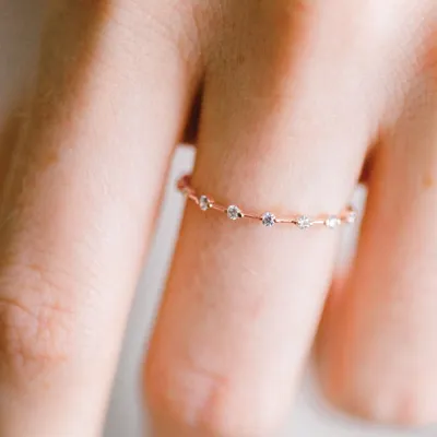 Rose Gold Glamorous Wedding Ring For A Cocktail Party jewelry Wabash avenue