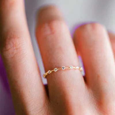 Yellow Gold Glamorous Wedding Ring For A Cocktail Party jewelry windy city