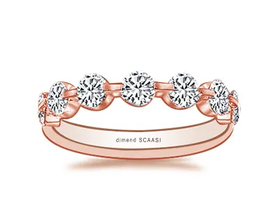 Rose Gold Glamorous Wedding Ring For A Cocktail Party