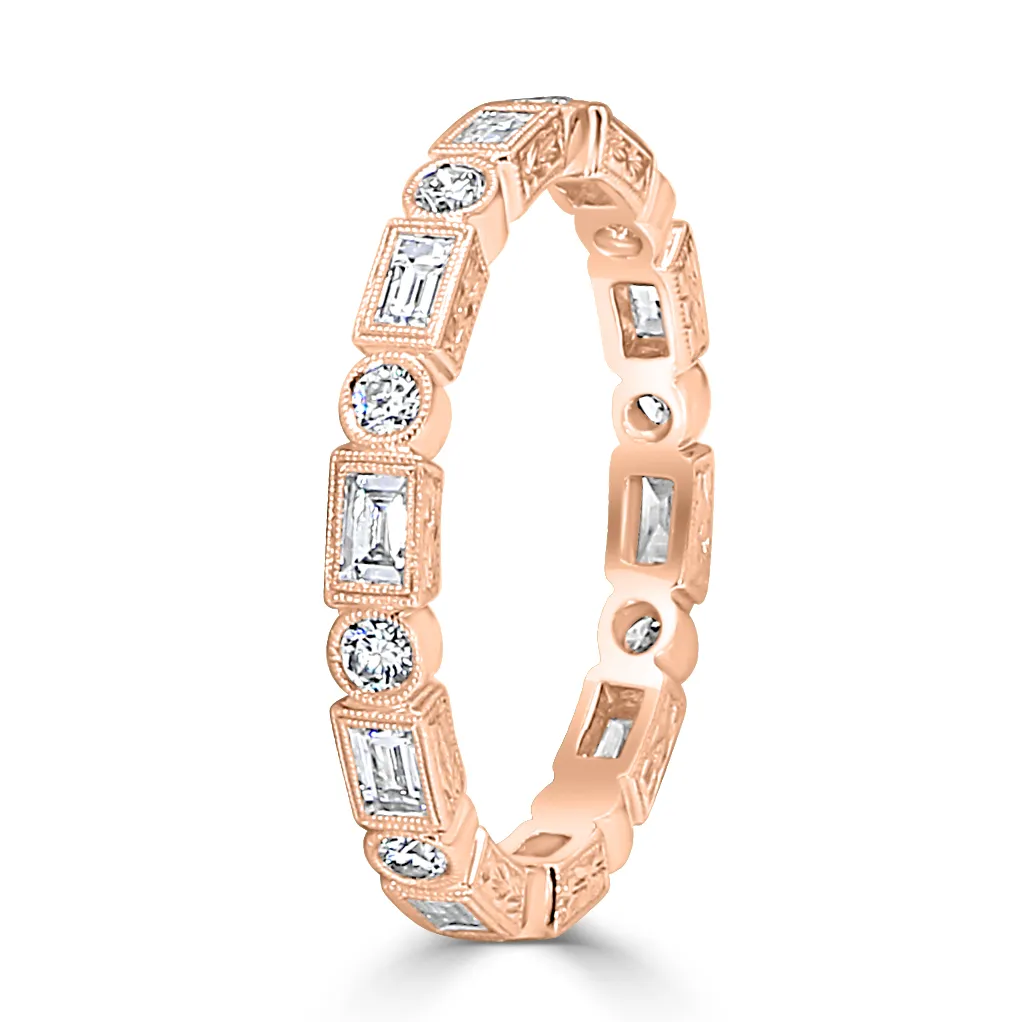 Rose Gold Art Deco Vintage Eternity Ring jewelry store near me