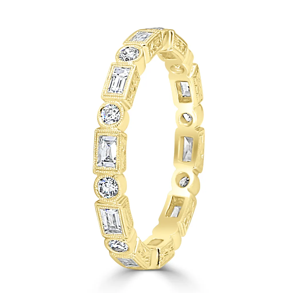 Yellow Gold Art Deco Vintage Eternity Ring jewelry store near me