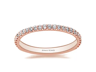 Rose Gold Simple And Affordable Wedding Diamond Band