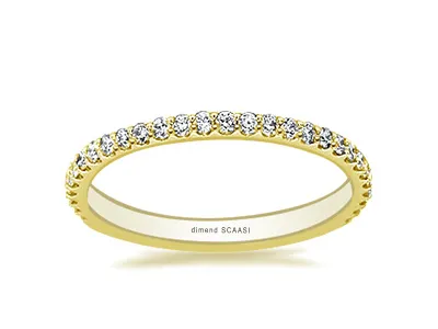 Yellow Gold Simple And Affordable Wedding Diamond Band