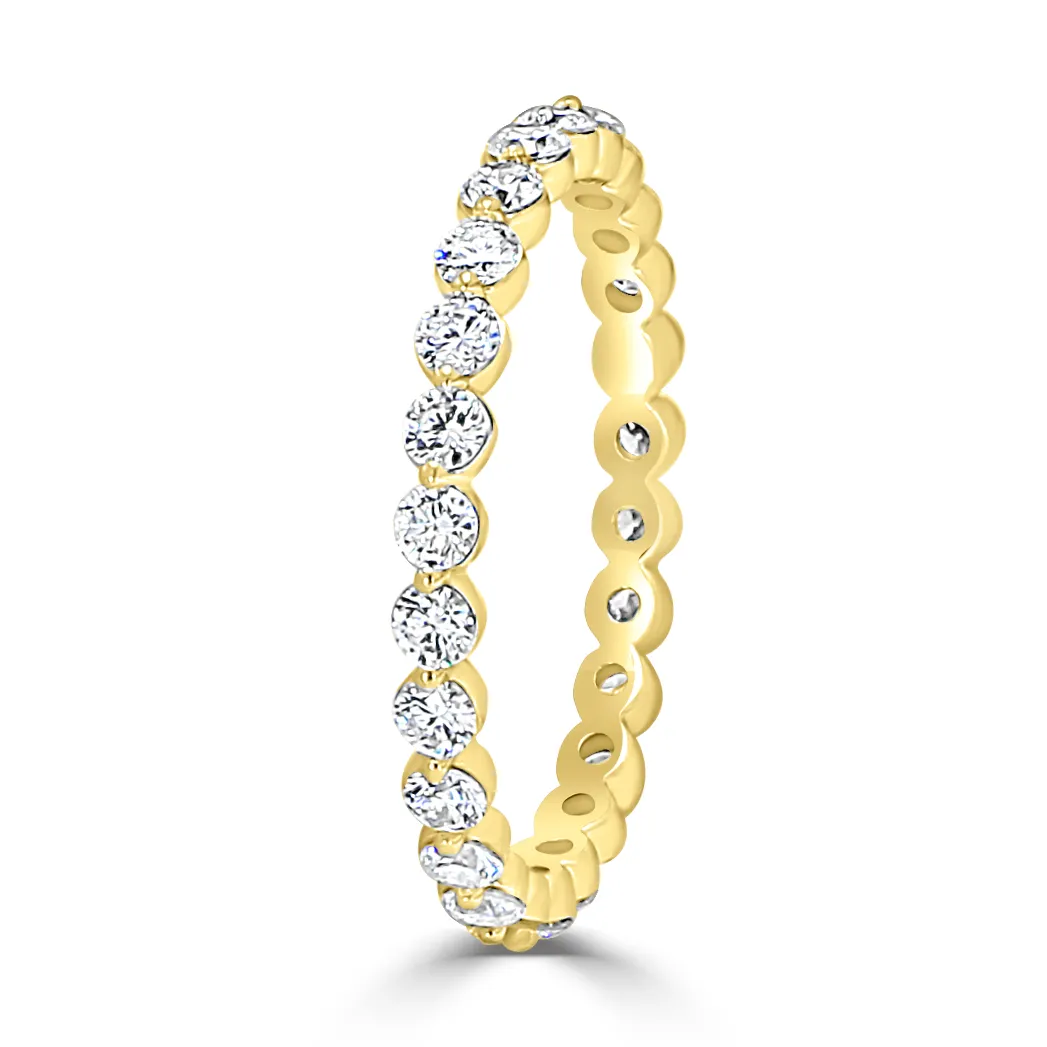 Yellow Gold Designer Eternity Wedding Ring jewelry store near me