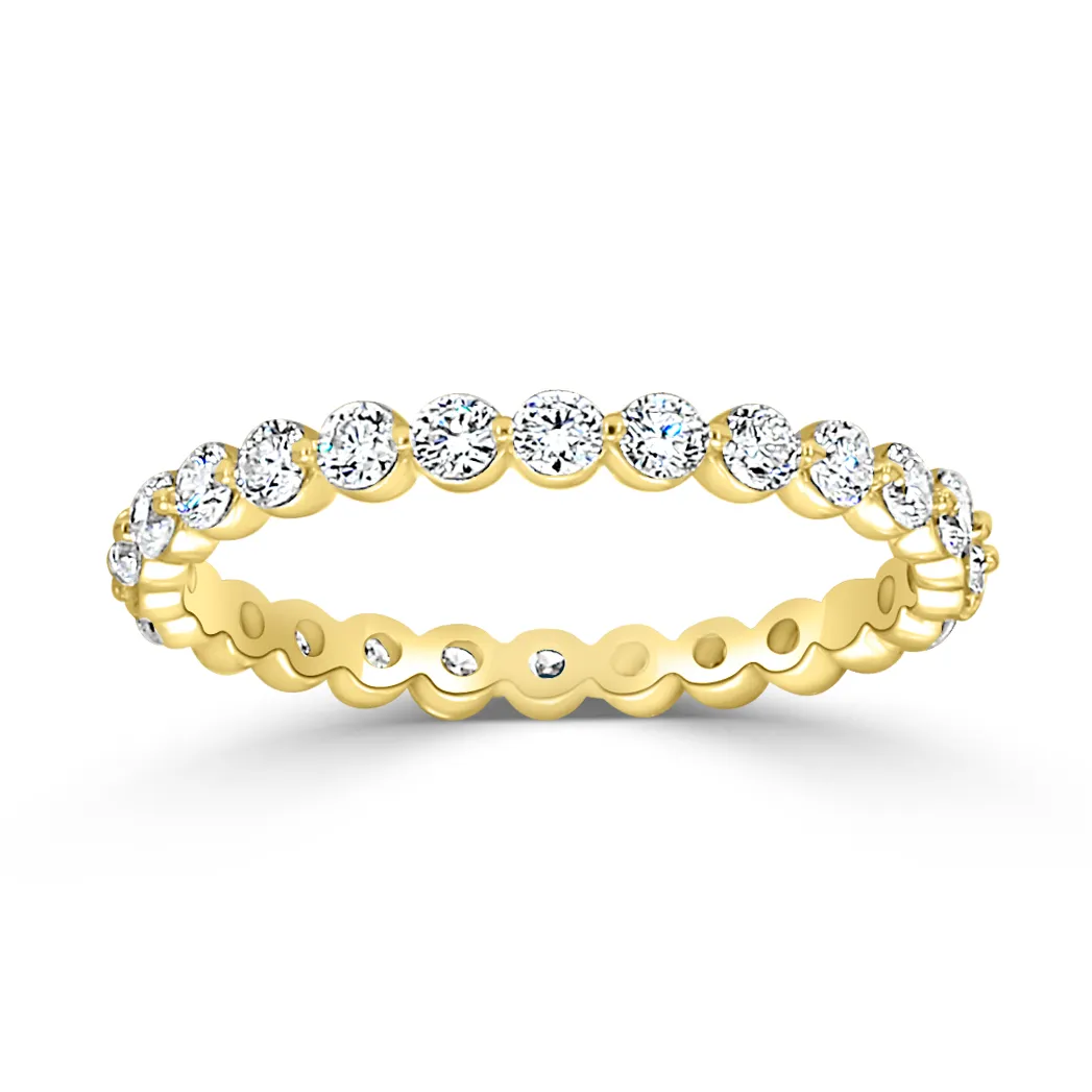 Yellow Gold Designer Eternity Wedding Ring