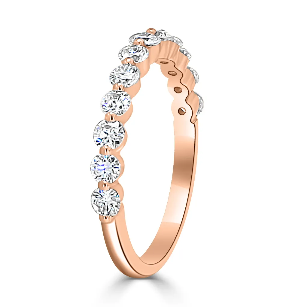 Rose Gold Gold And Platinum Women's Wedding Band jewelry store near me