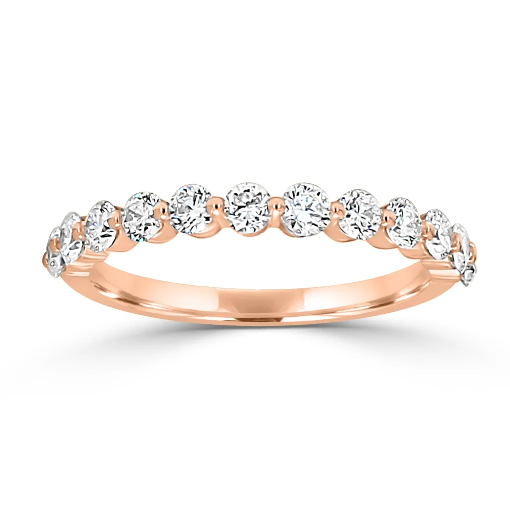 Rose Gold Gold And Platinum Women's Wedding Band