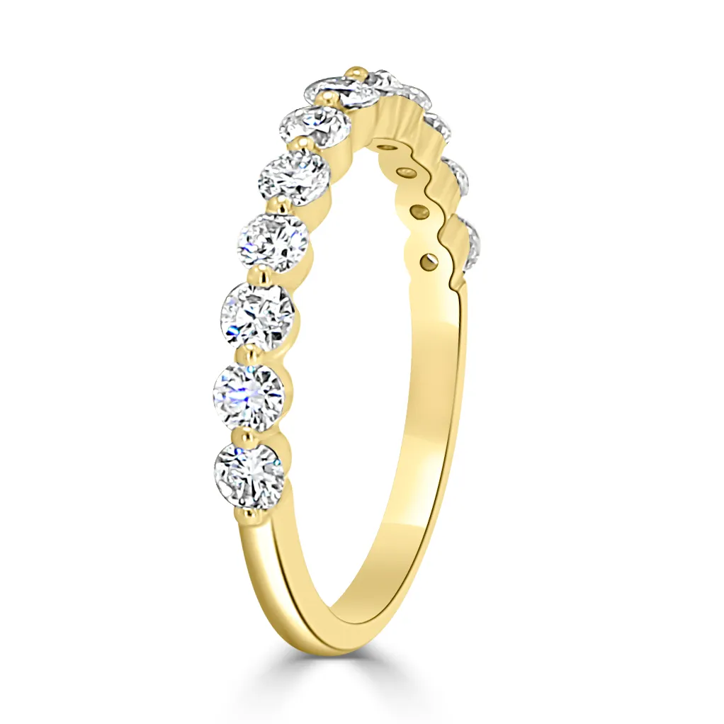 Yellow Gold Gold And Platinum Women's Wedding Band jewelry store near me