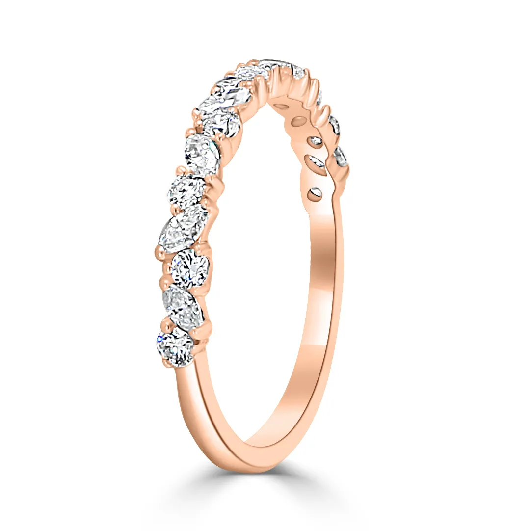 Rose Gold Gorgeous Unique Diamond Wedding Ring jewelry store near me