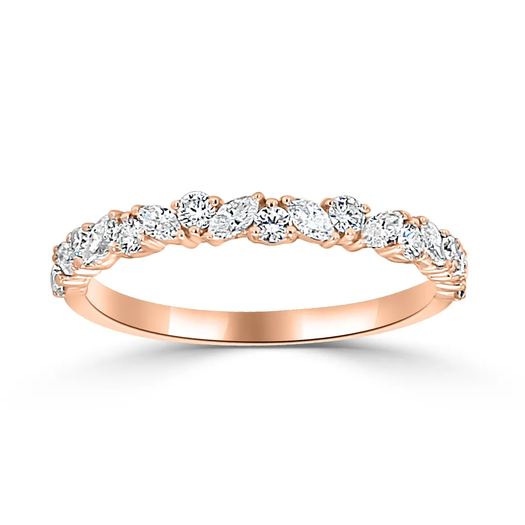 Rose Gold Gorgeous Unique Diamond Wedding Ring