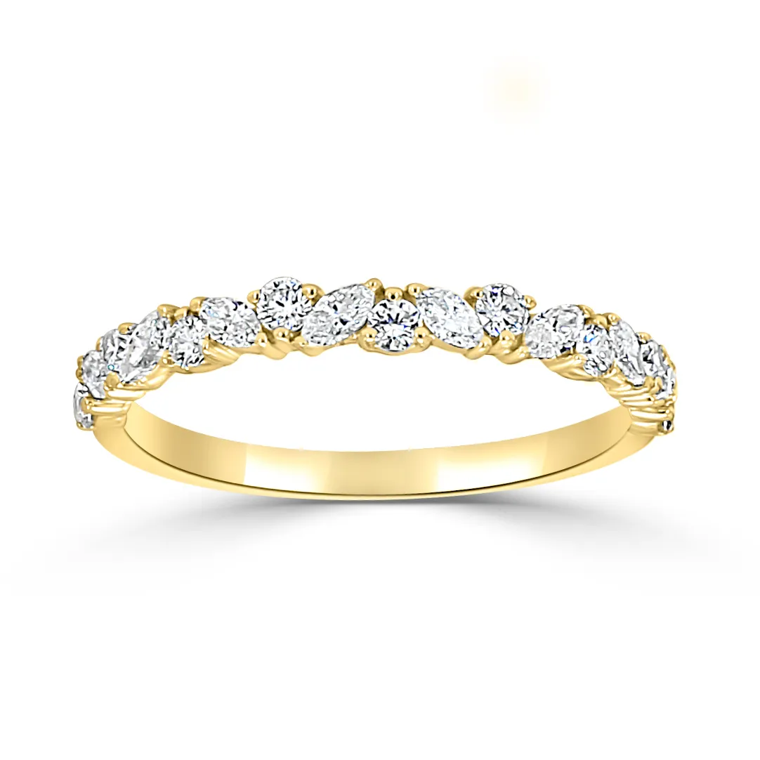 Yellow Gold Gorgeous Unique Diamond Wedding Ring