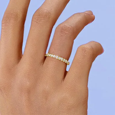 Yellow Gold Lab Wedding Ring Set For Women jewelry store near me