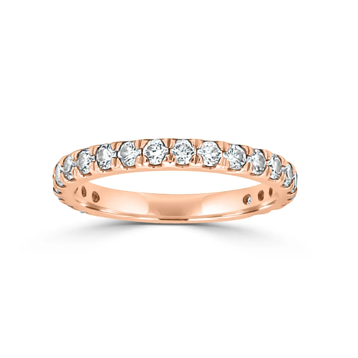 Rose Gold Lab Wedding Ring Set For Women