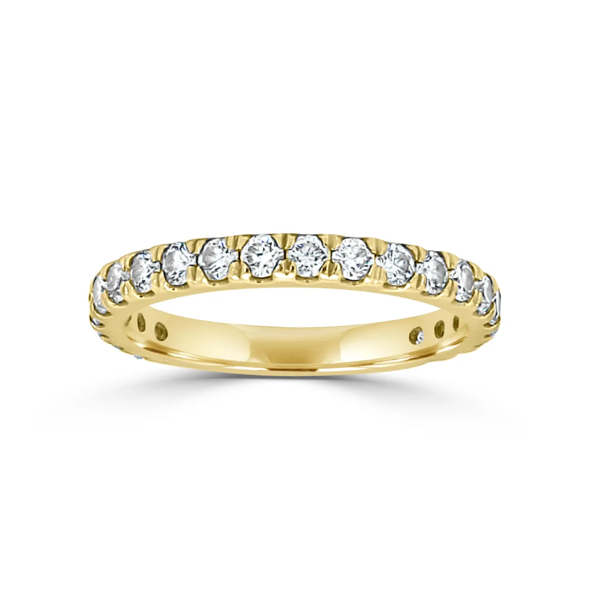 Yellow Gold Lab Wedding Ring Set For Women