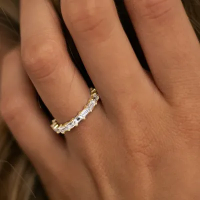 Yellow Gold Diamond Eternity Wedding Rings jewelry windy city