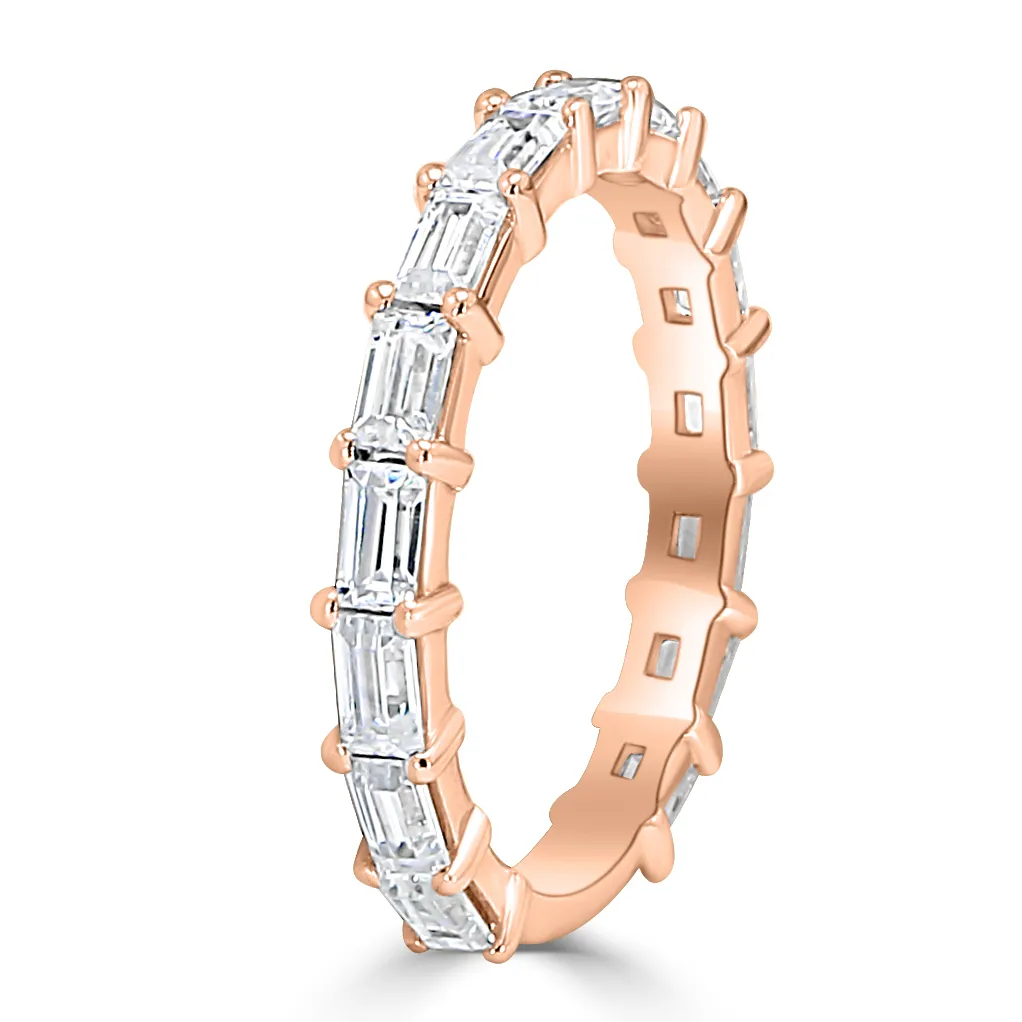 Rose Gold Diamond Eternity Wedding Rings jewelry store near me