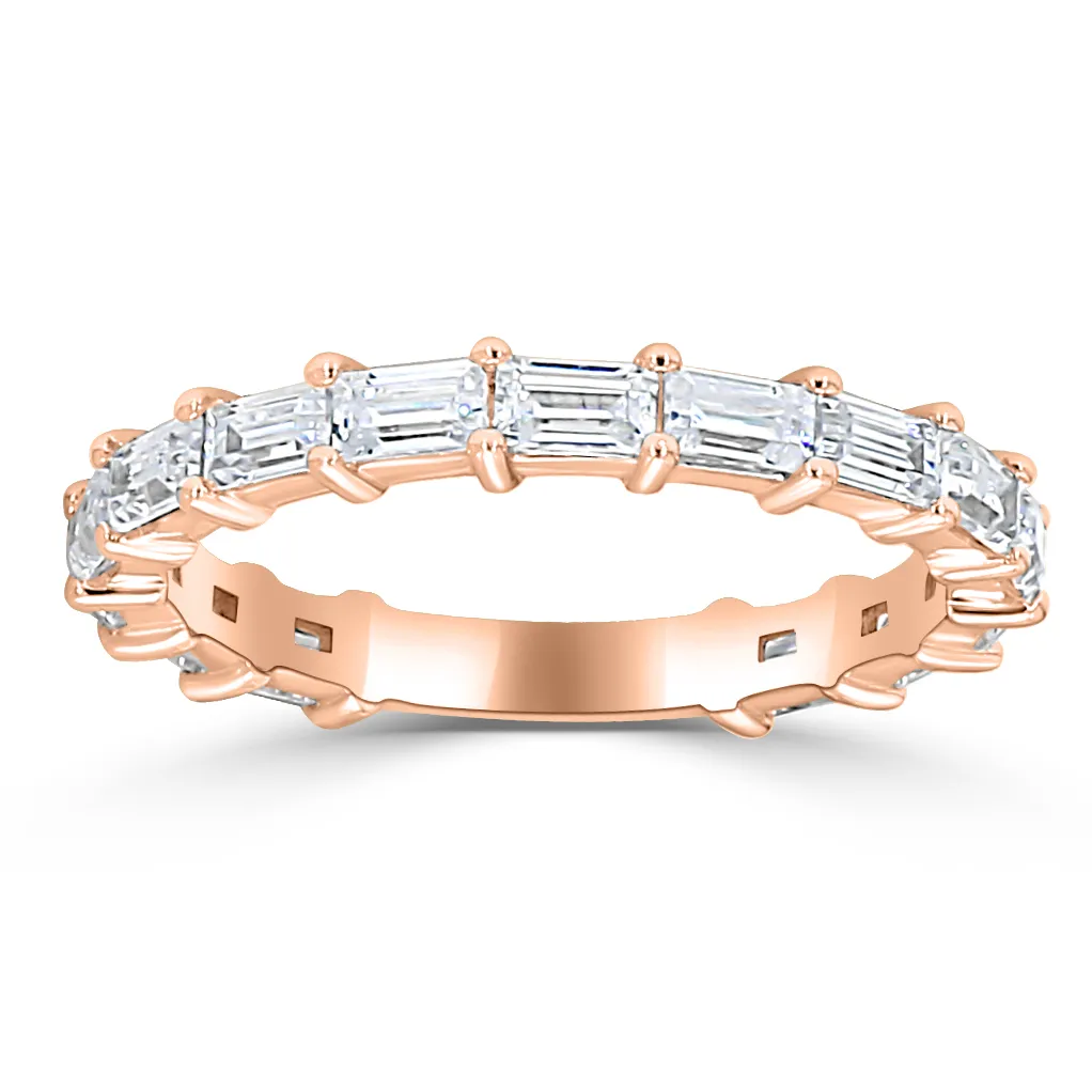 Rose Gold Diamond Eternity Wedding Rings