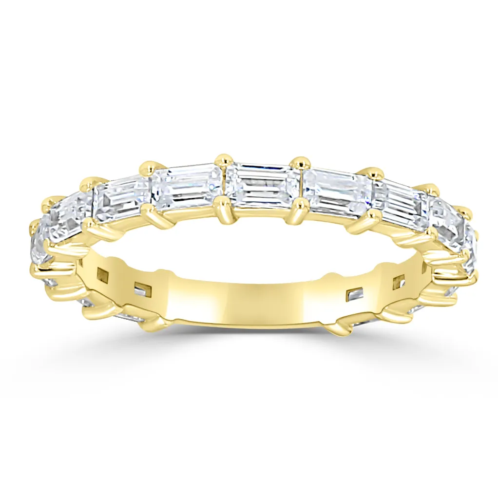 Yellow Gold Diamond Eternity Wedding Rings