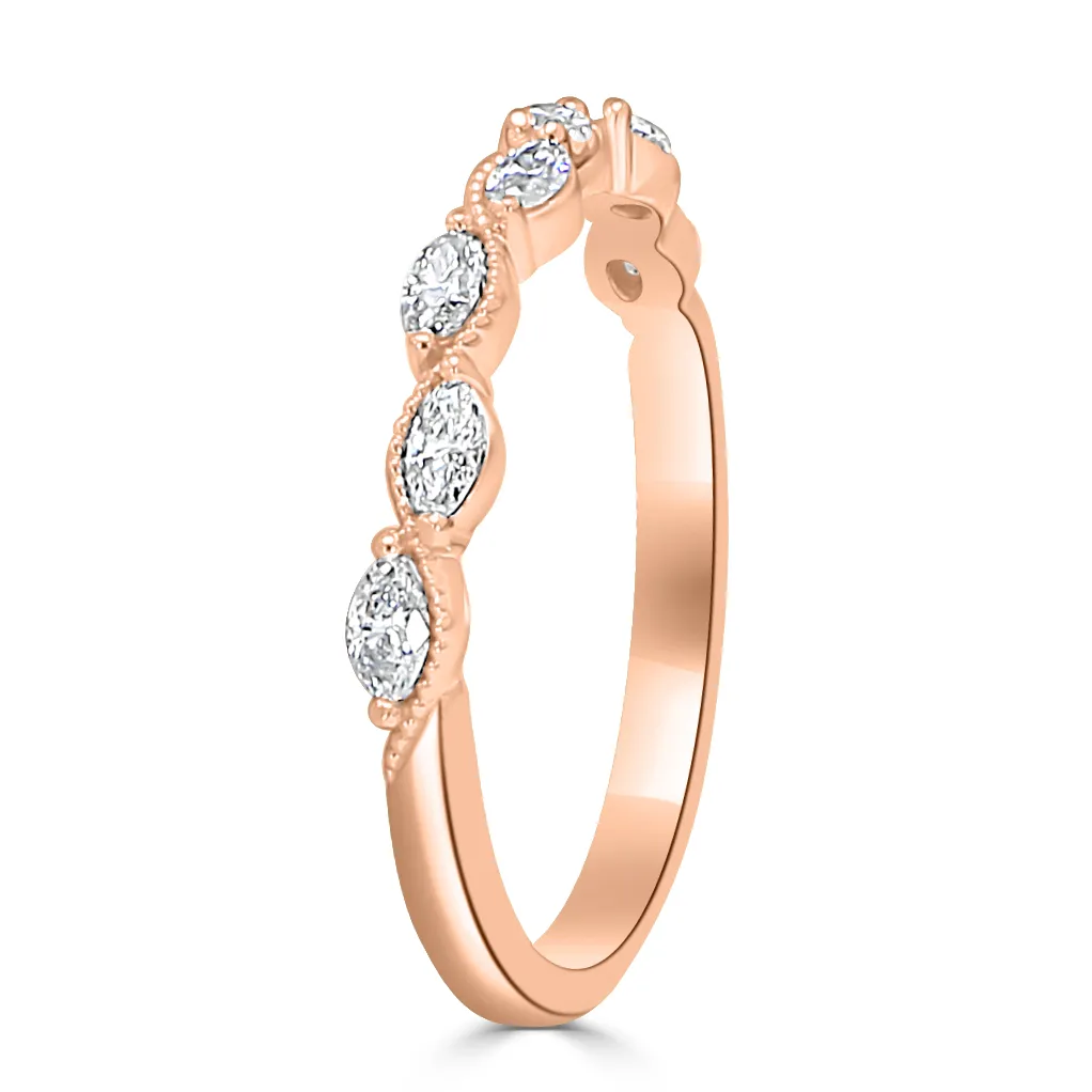 Rose Gold Marquise Diamond Wedding Ring For Women jewelry store near me