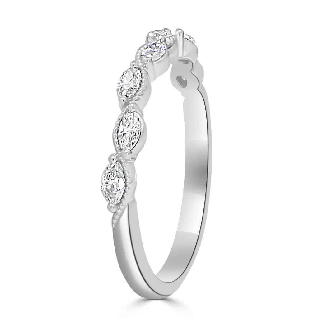 White Gold Marquise Diamond Wedding Ring For Women jewelry store near me