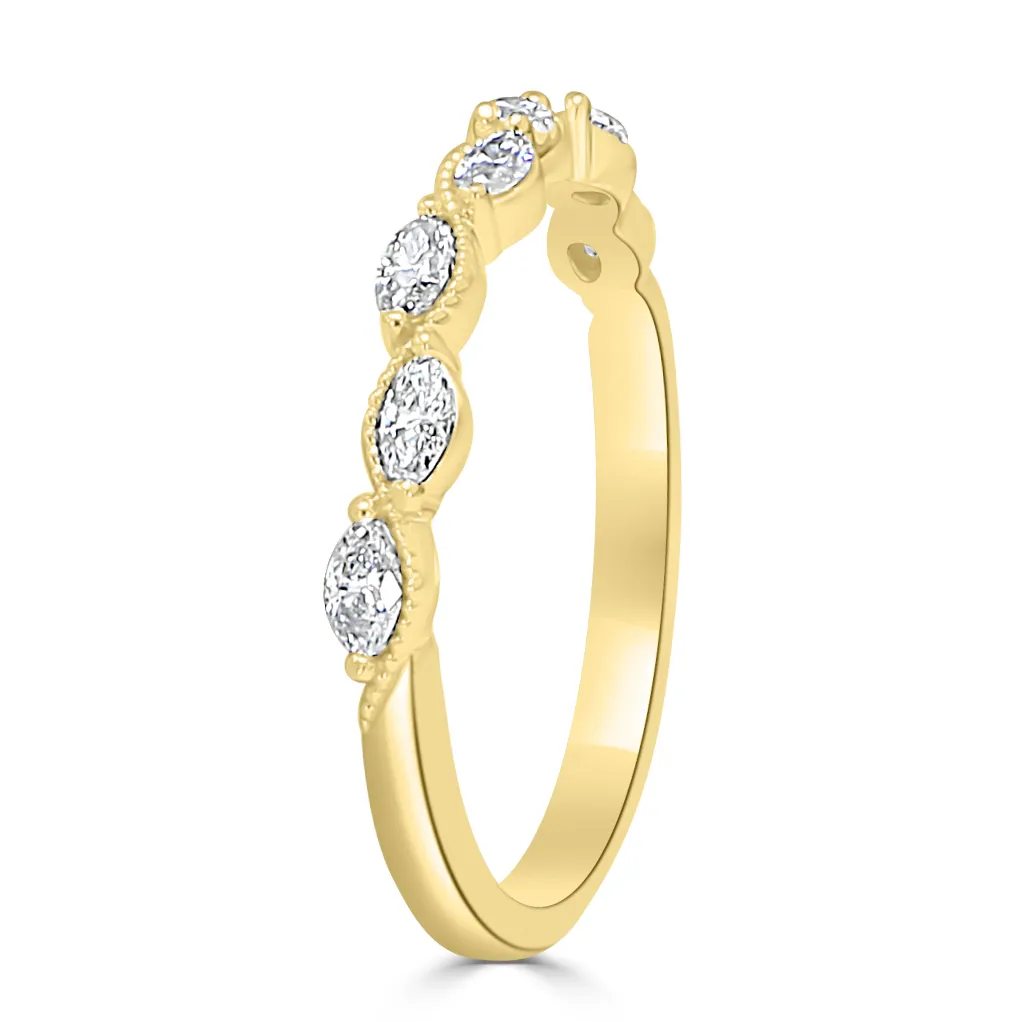 Yellow Gold Marquise Diamond Wedding Ring For Women jewelry store near me