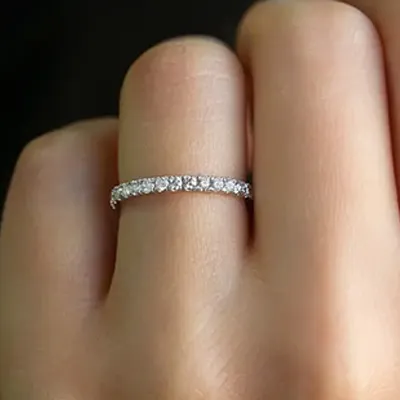 White Gold Pave Wedding Ring Handcrafted In Chicago from best jeweler