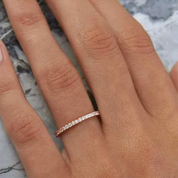 Rose Gold Wedding Bands In Chicago With Diamonds jewelry Wabash avenue