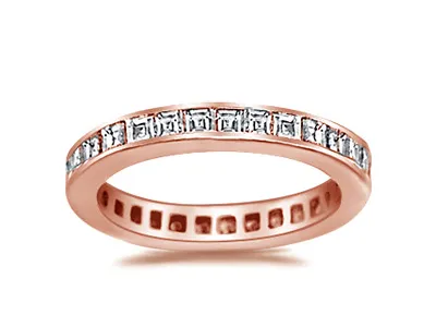 Rose Gold Art Deco Jewelry And Eternity Wedding Band