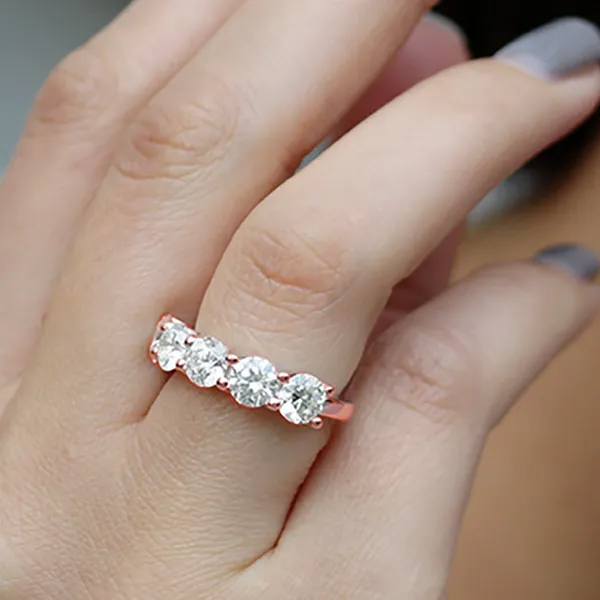 Rose Gold Lab Grown Diamond Wedding Bands jewelry Wabash avenue