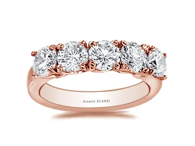 Rose Gold Lab Grown Diamond Wedding Bands