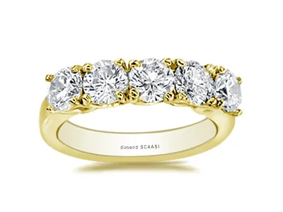 Yellow Gold Lab Grown Diamond Wedding Bands