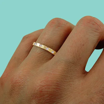 Yellow Gold Most Popular Eternity Wedding Ring For Women jewelry Wabash avenue