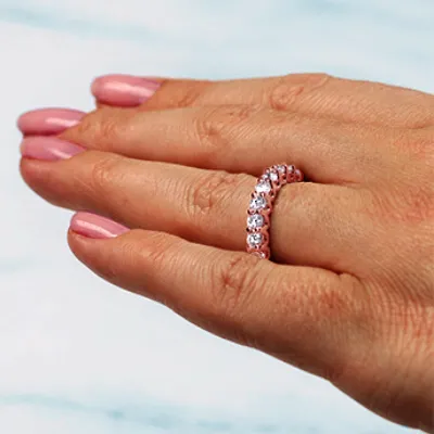 Rose Gold Shared Prong Diamond Band jewelry store near me