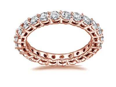 Rose Gold Shared Prong Diamond Band