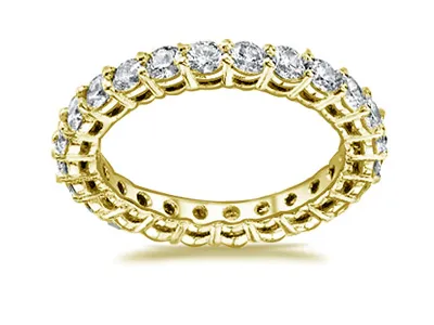 Yellow Gold Shared Prong Diamond Band
