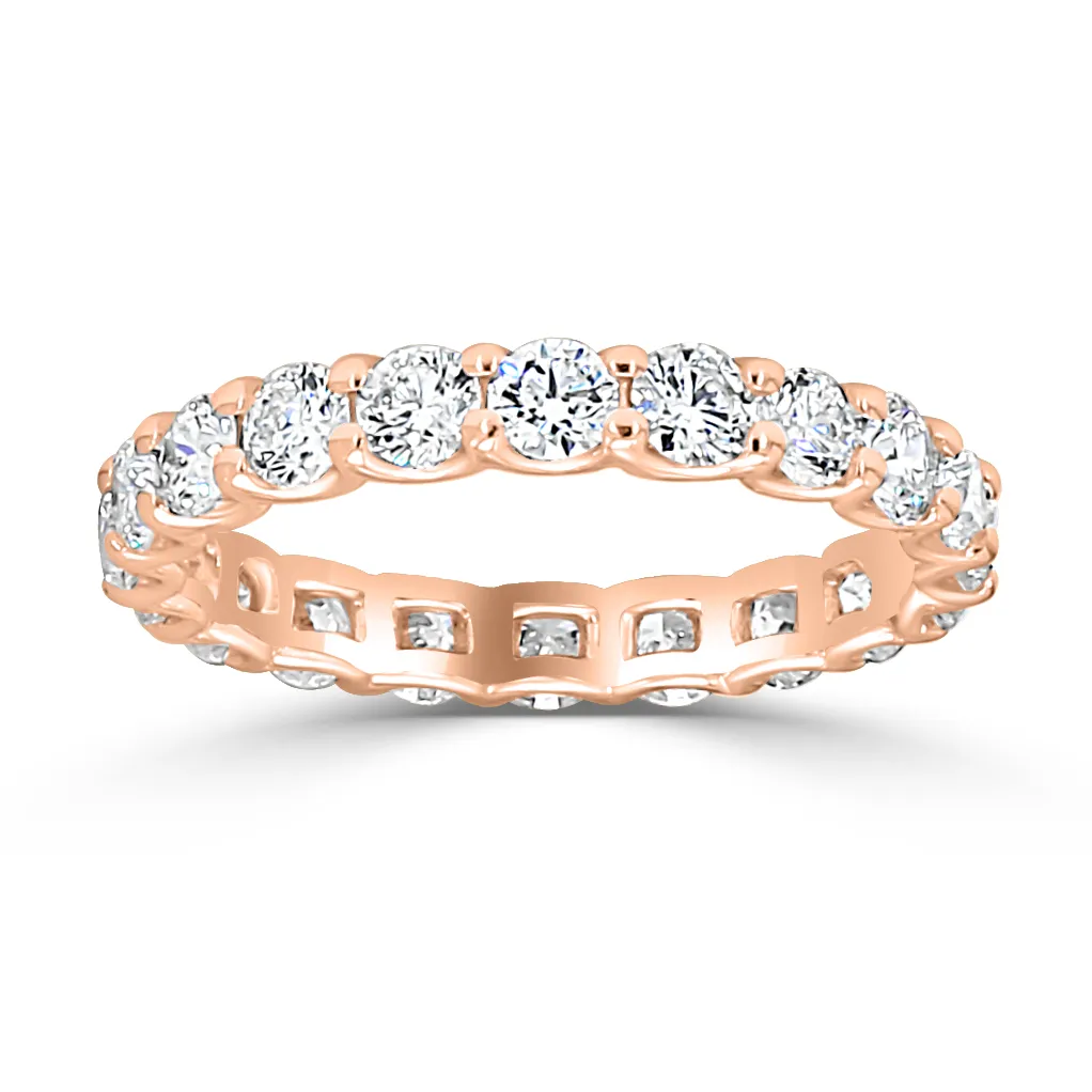 Rose Gold U-Prong Wedding Band
