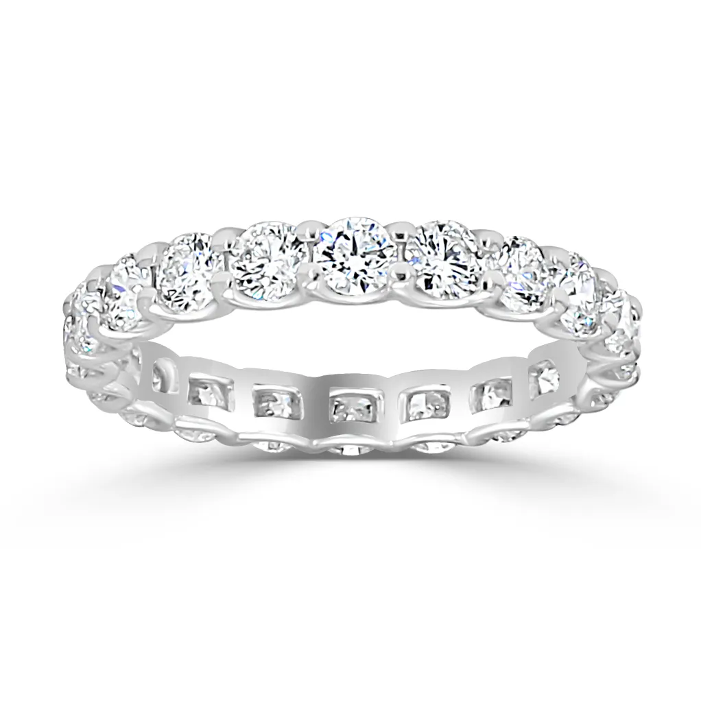 White Gold U-Prong Wedding Band