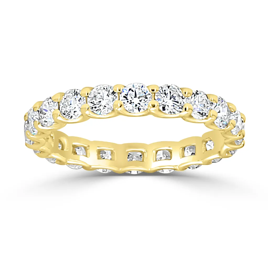 Yellow Gold U-Prong Wedding Band