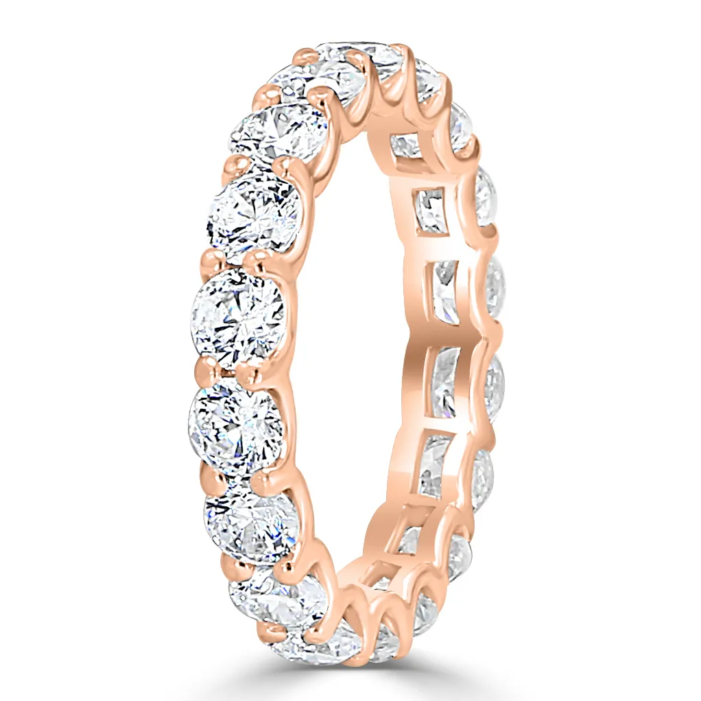 Rose Gold U-Prong Setting On A Eternity Diamond Ring jewelry store near me