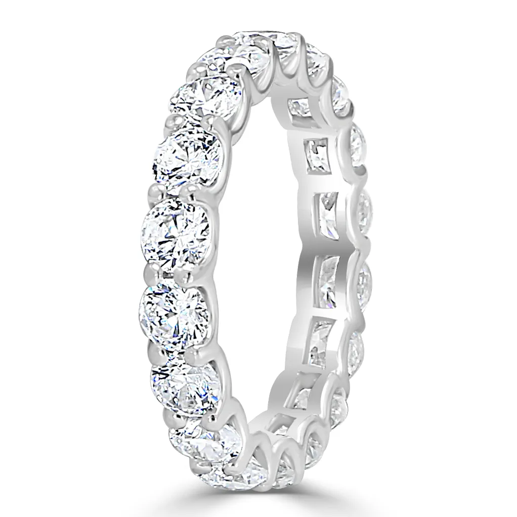 White Gold U-Prong Setting On A Eternity Diamond Ring jewelry store near me