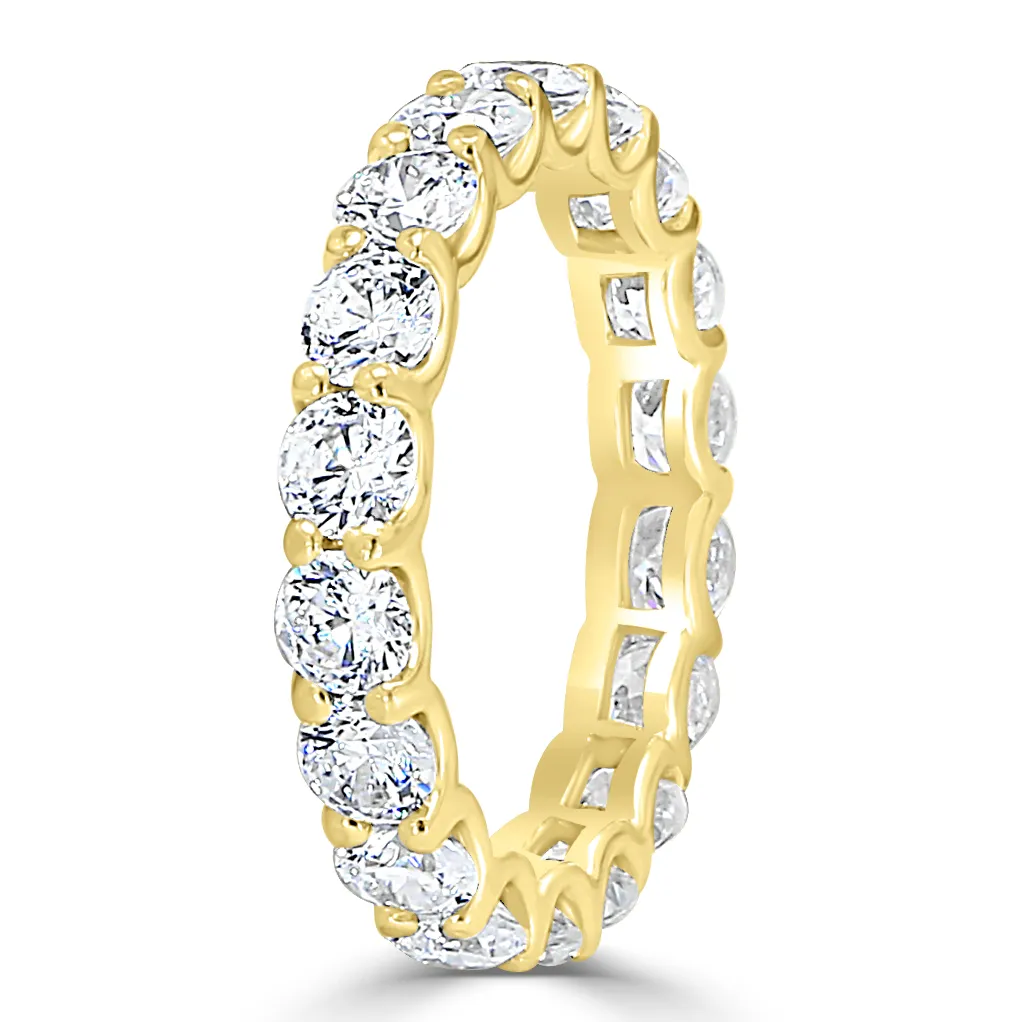 Yellow Gold U-Prong Setting On A Eternity Diamond Ring jewelry store near me