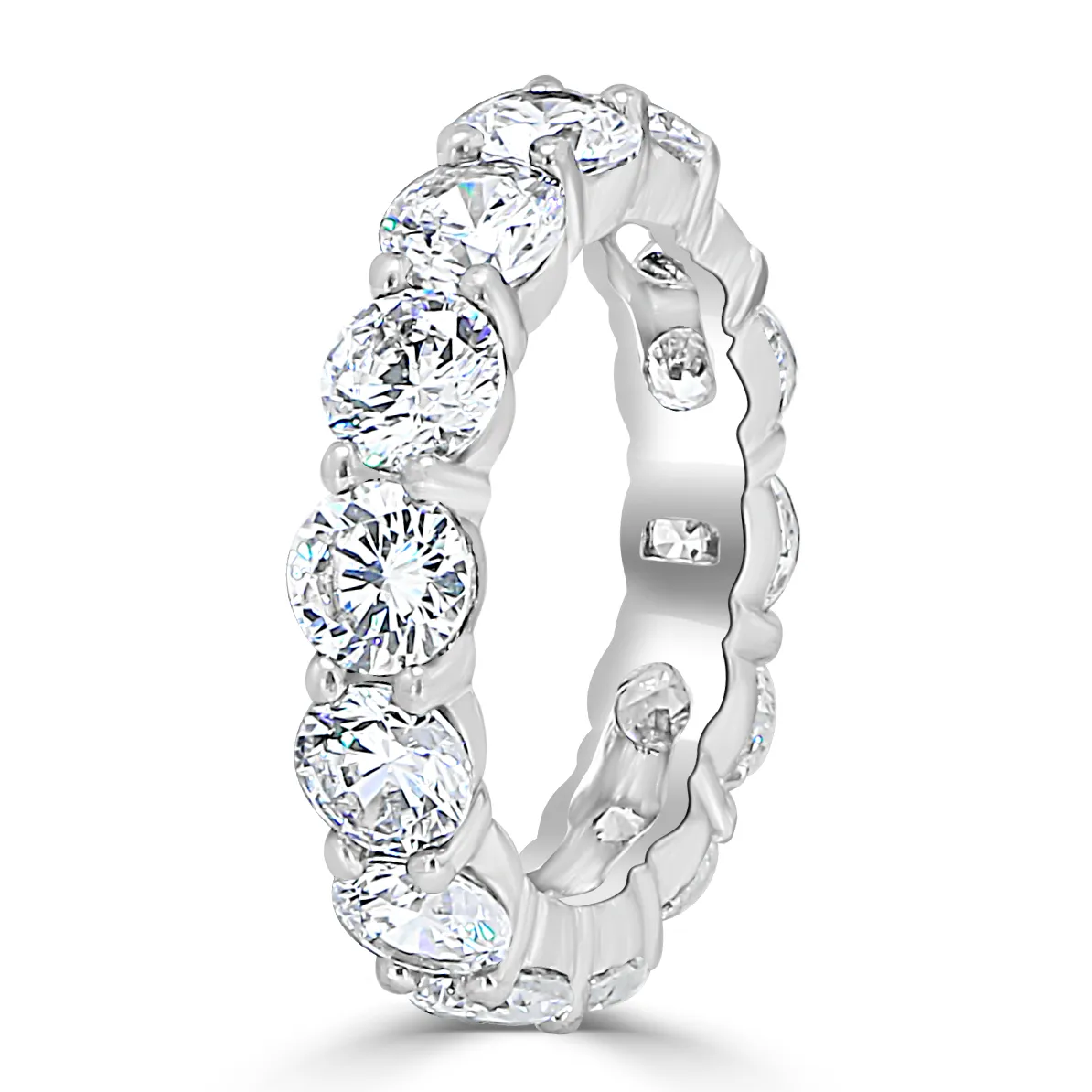 White Gold Ultra Glamorous Modern Royalty Diamond Eternity Band jewelry store near me