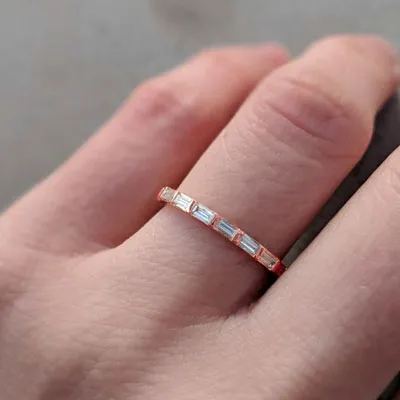Rose Gold One Of The Best Baguette Ring In Chicago jewelry windy city