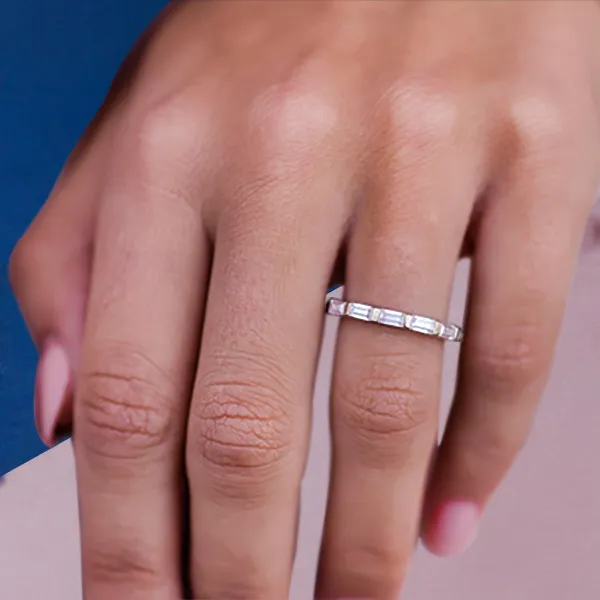 White GoldOne Of The Best Baguette Ring In Chicago jewelry store near me