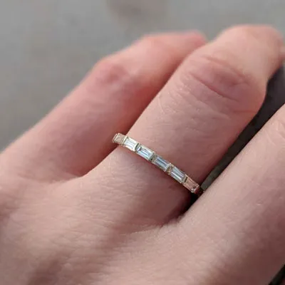 White GoldOne Of The Best Baguette Ring In Chicago jewelry windy city