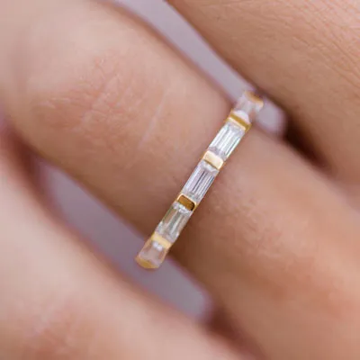 Yellow Gold One Of The Best Baguette Ring In Chicago jewelry Wabash avenue