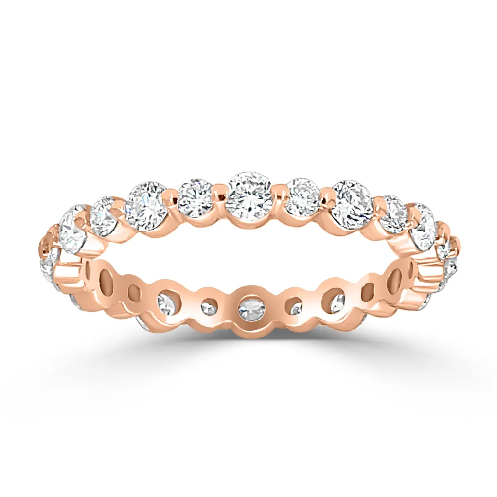 Rose Gold Fabulous Eternity Band and Ring for Women