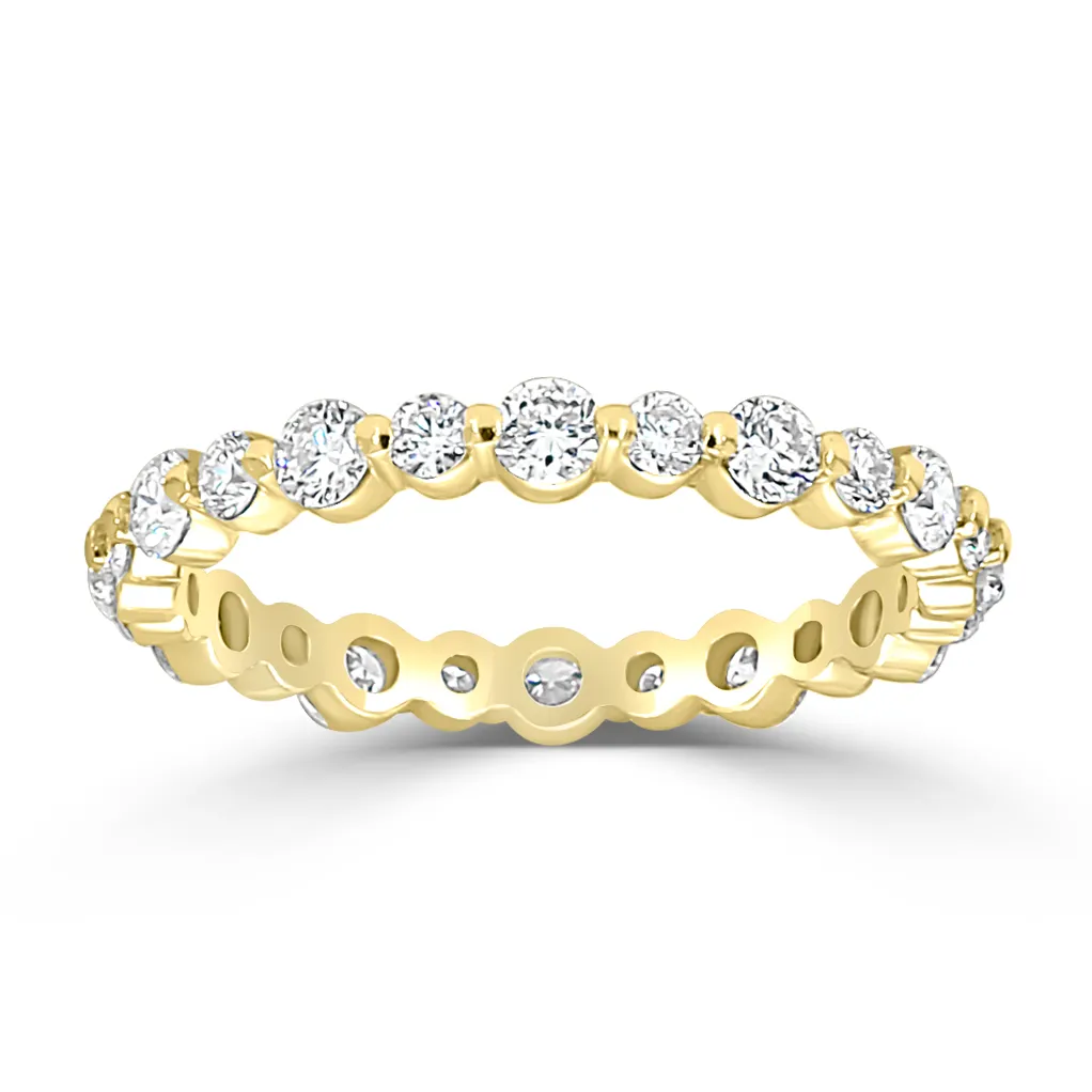 Yellow Gold Fabulous Eternity Band and Ring for Women