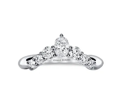 White Gold Art Deco Royal Diamond Wedding Band